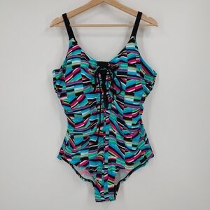 Cactus Printed 1pc Swimsuit